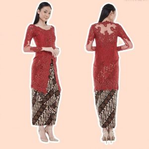 sewa kebaya jakarta - aura red kebaya